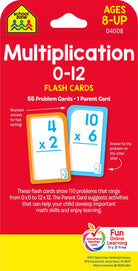 Multiplication 0 12 Flash Cards by School Zone 1