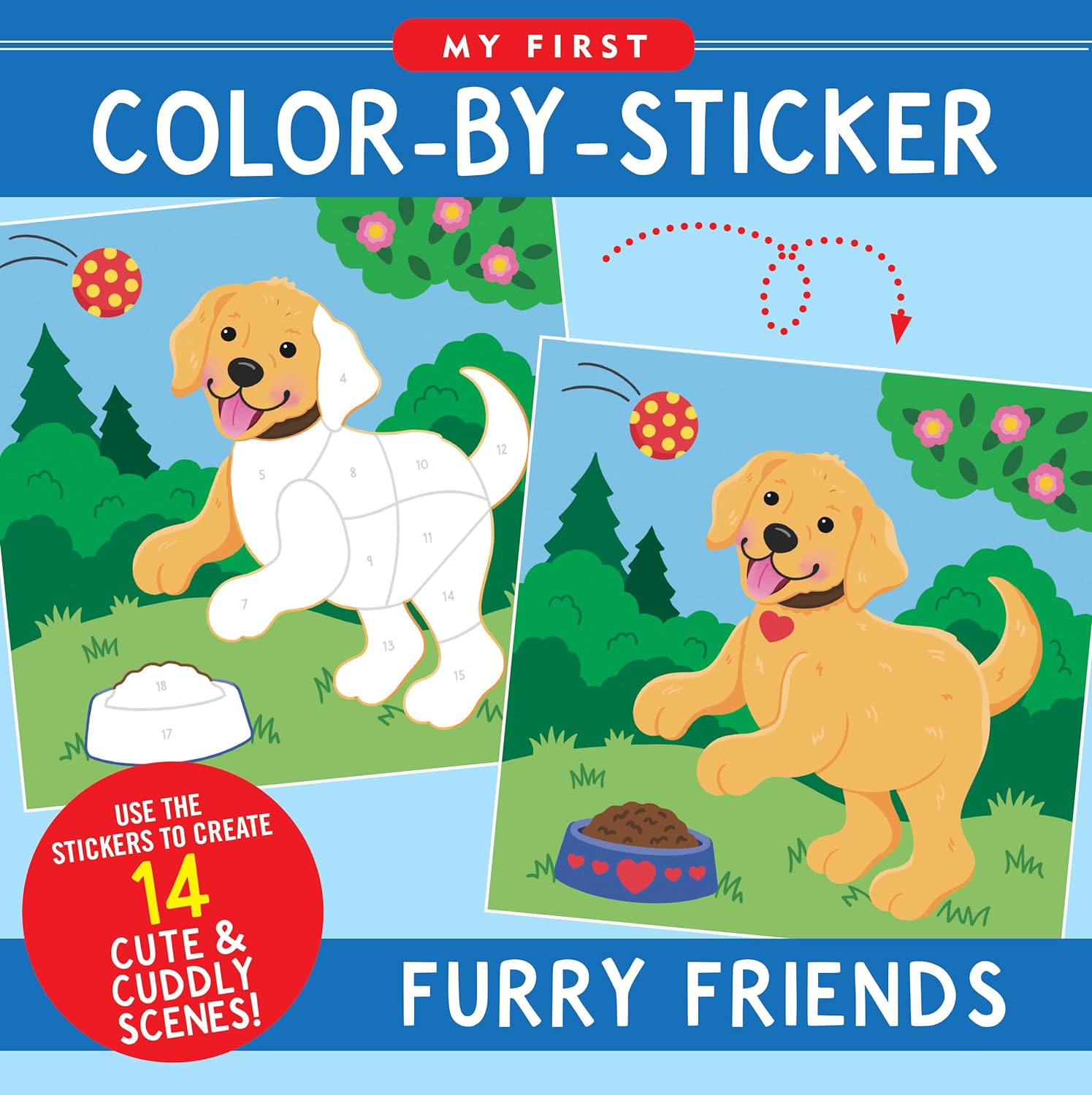 My First Color-by-Sticker - Furry Friends-by-Peter Pauper Press