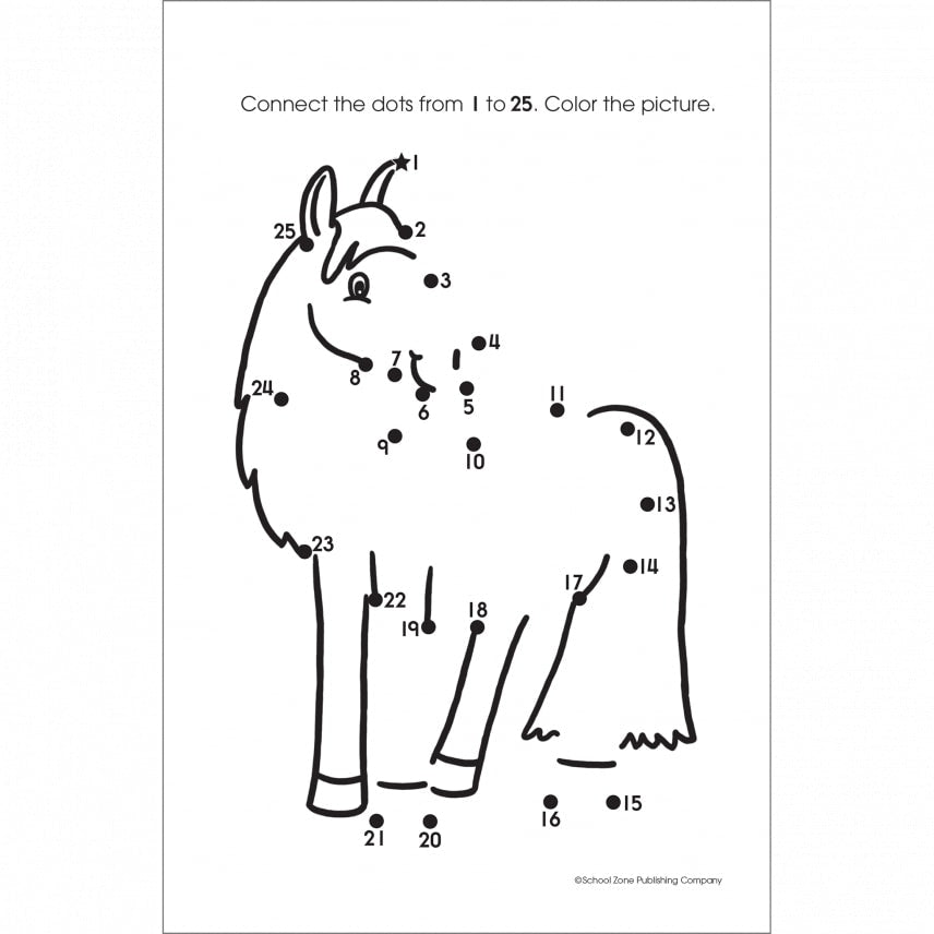 My First Dot To Dots Grades P K Workbook by School Zone 3