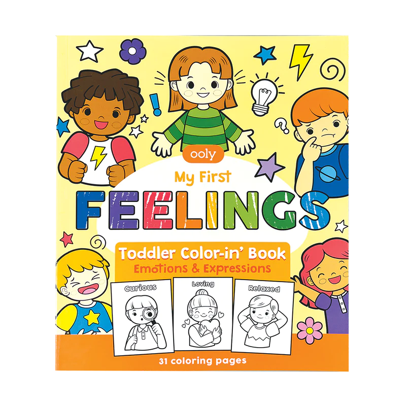 My First Feelings Toddler Color-In Book-by-Ooly