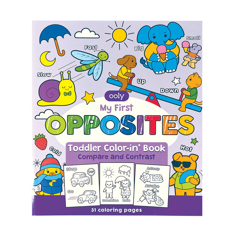 My First Opposites Toddler Color-In Book-by-Ooly