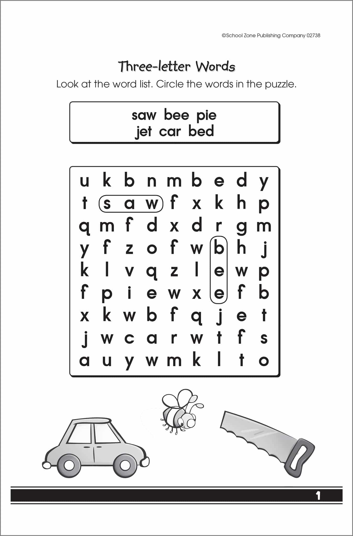 My First Word Searches Grades K 1 Workbook by School Zone 1