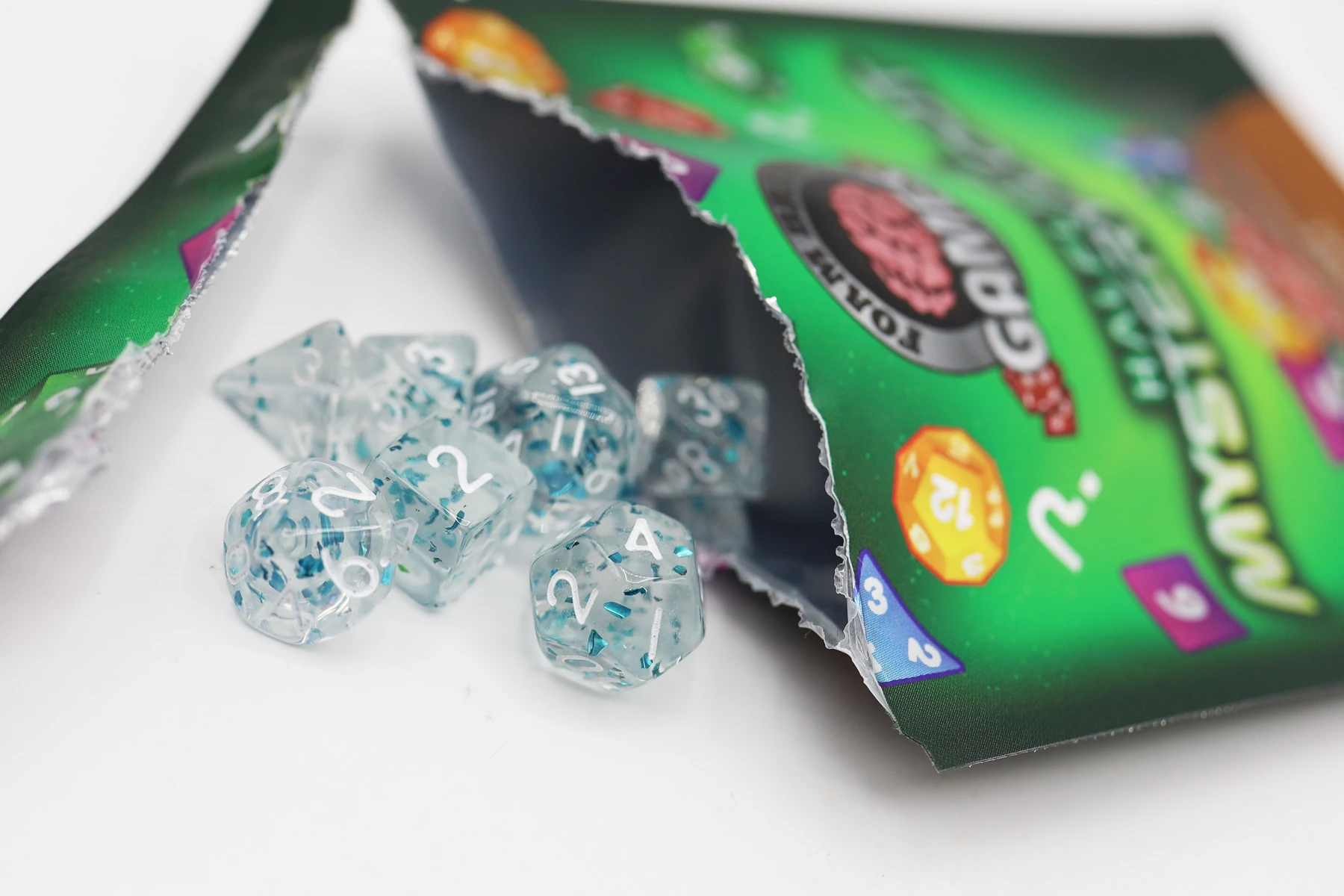 Mystery Loot Plastic Halfling Mini RPG Dice Set by Foam Brain Games