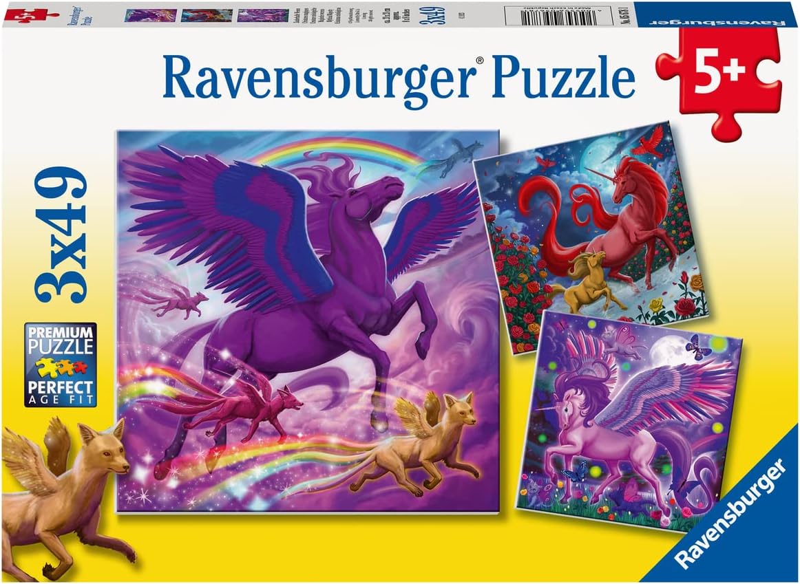 Mythical Majesty 3 x 49 pc Puzzle Set-by-Ravensburger