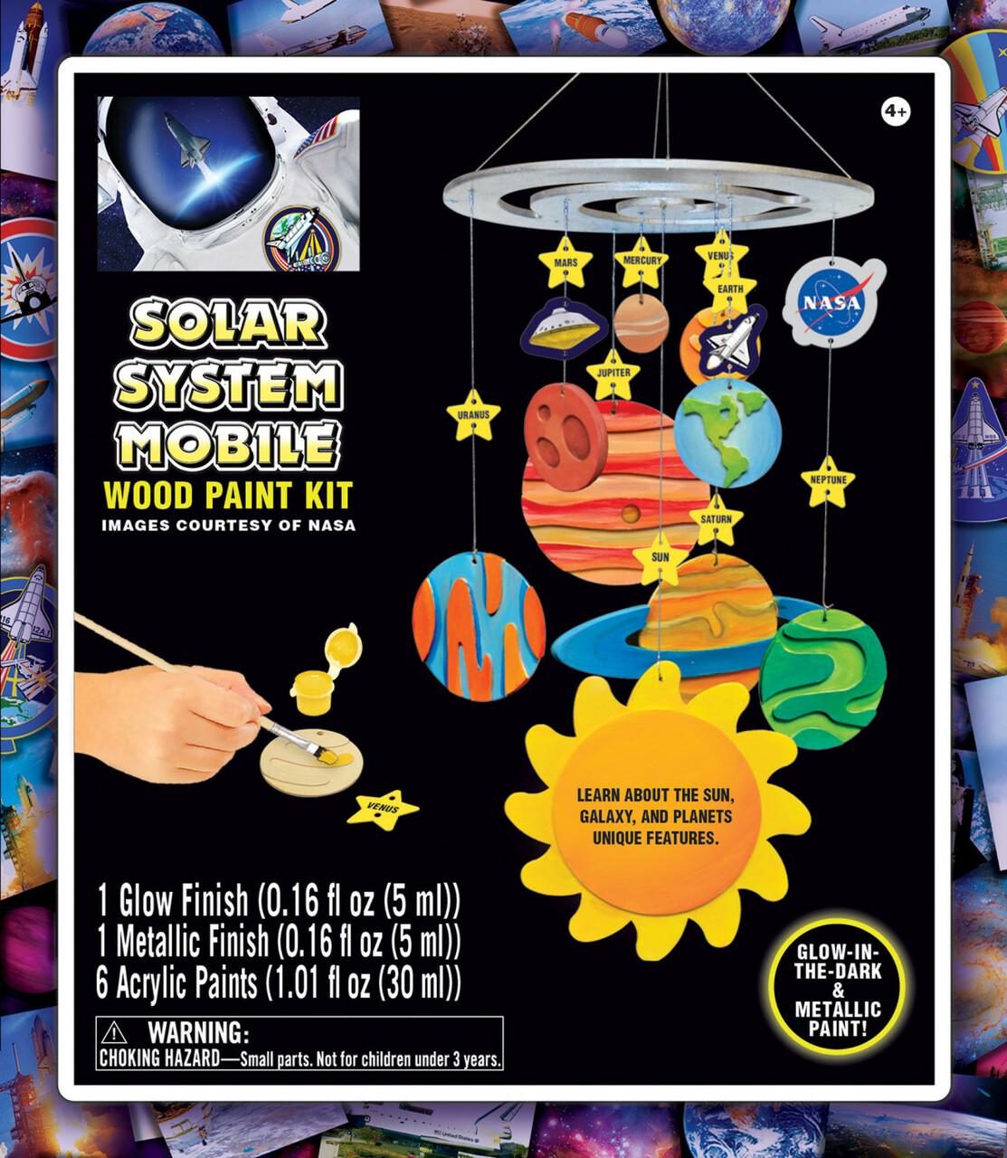NASA Solar System Mobile Wood Paint Kit by Works of Ahhh