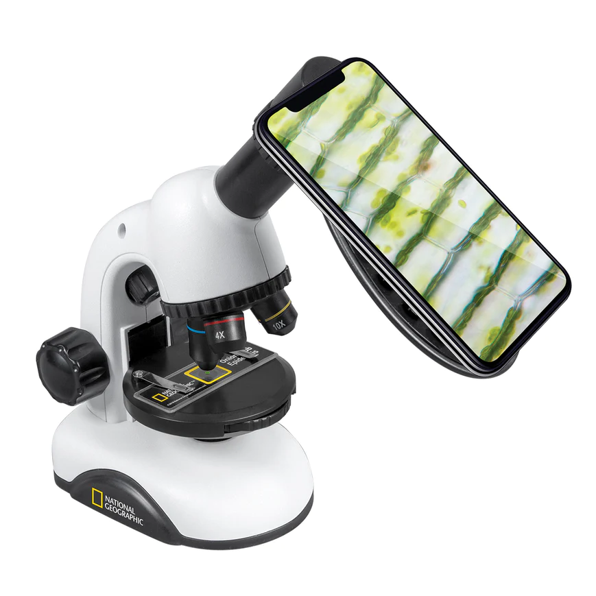National Geographic 40x-640x Magnification Microscope with Smartphone Camera Adapter-by-Explore Science