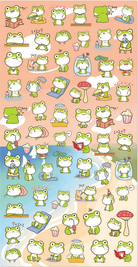 Nekoni Frog Stickers-by-BC USA
