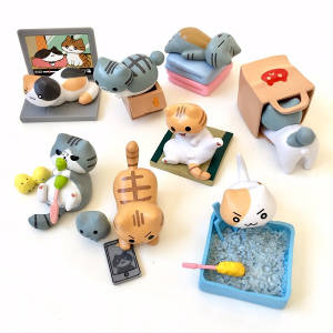 Nekono Kyuujitsu Cat Figurines by BC USA 1