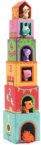 Nesting Block Tower With Animals by Djeco 1