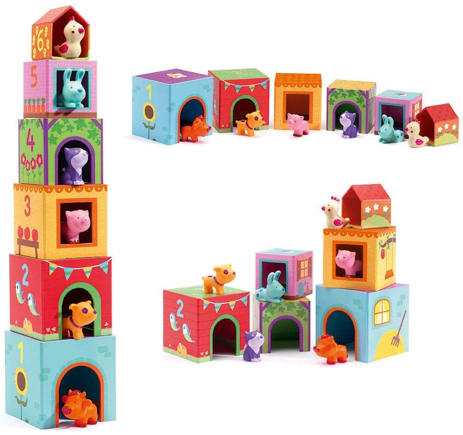 Nesting Block Tower With Animals by Djeco 4