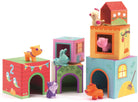 Nesting Block Tower With Animals by Djeco