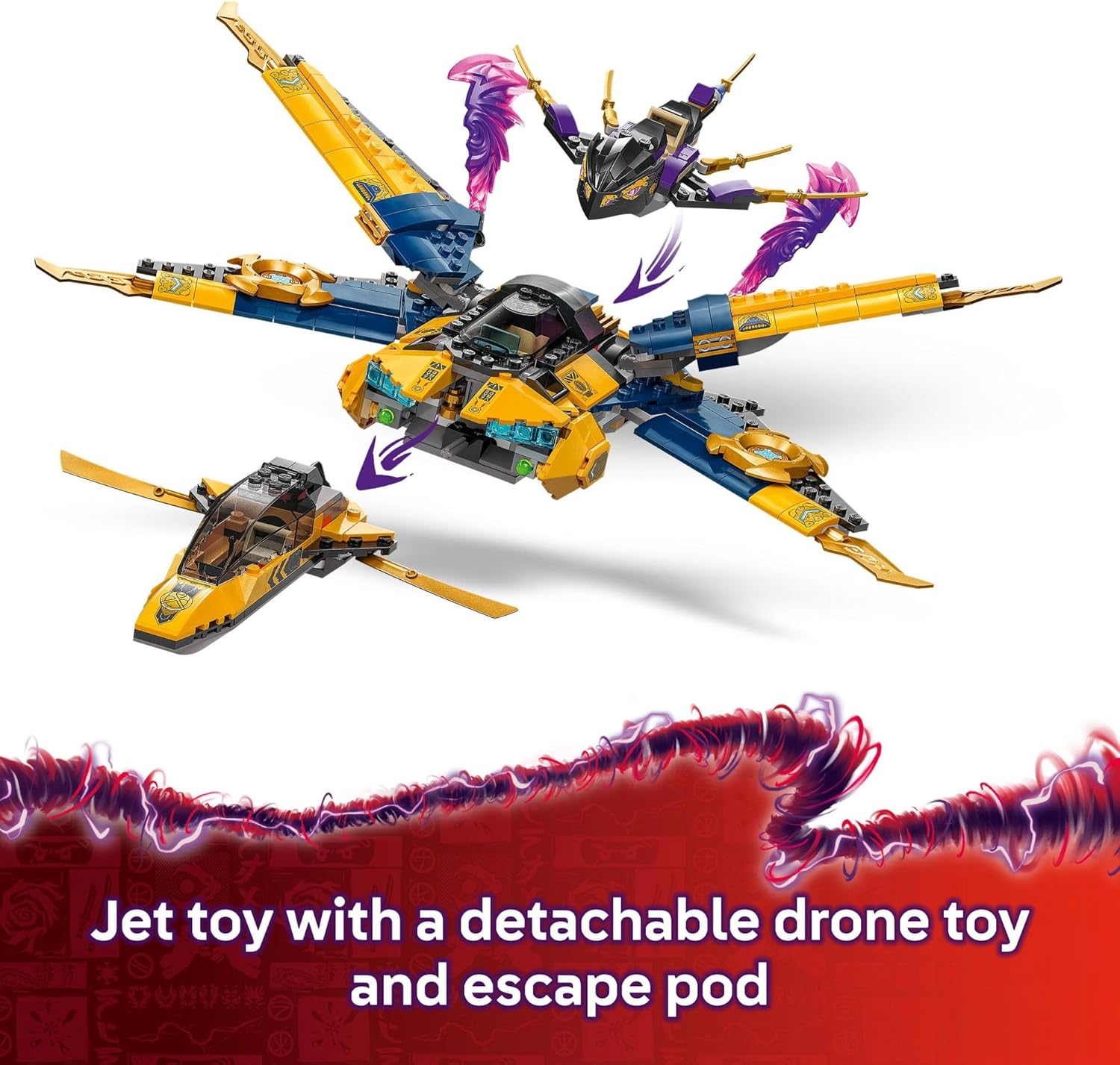 Ninjago Ras and Arin's Super Storm Jet – A2Z Science & Toys