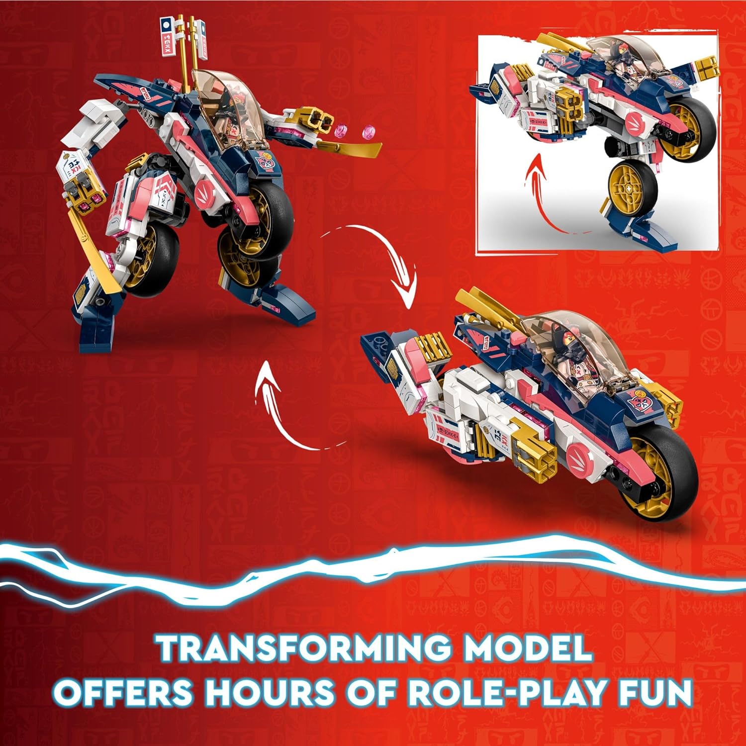 Ninjago Sora's Transforming Mech Bike Racer – A2Z Science & Toys