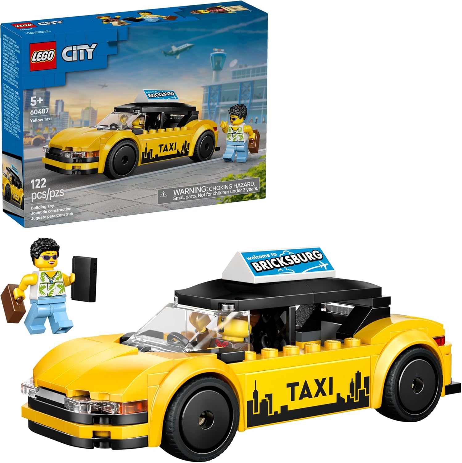 City Yellow Taxi Car by Lego