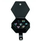 Obsidian and Rainbow Flourish Stone RPG Dice Set by Foam Brain Games 3