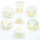 Opalite and Flourish Dice Set-by-Foam Brain Games