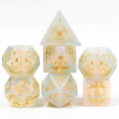Opalite with Embellisment Set of Dice-by-Foam Brain Games