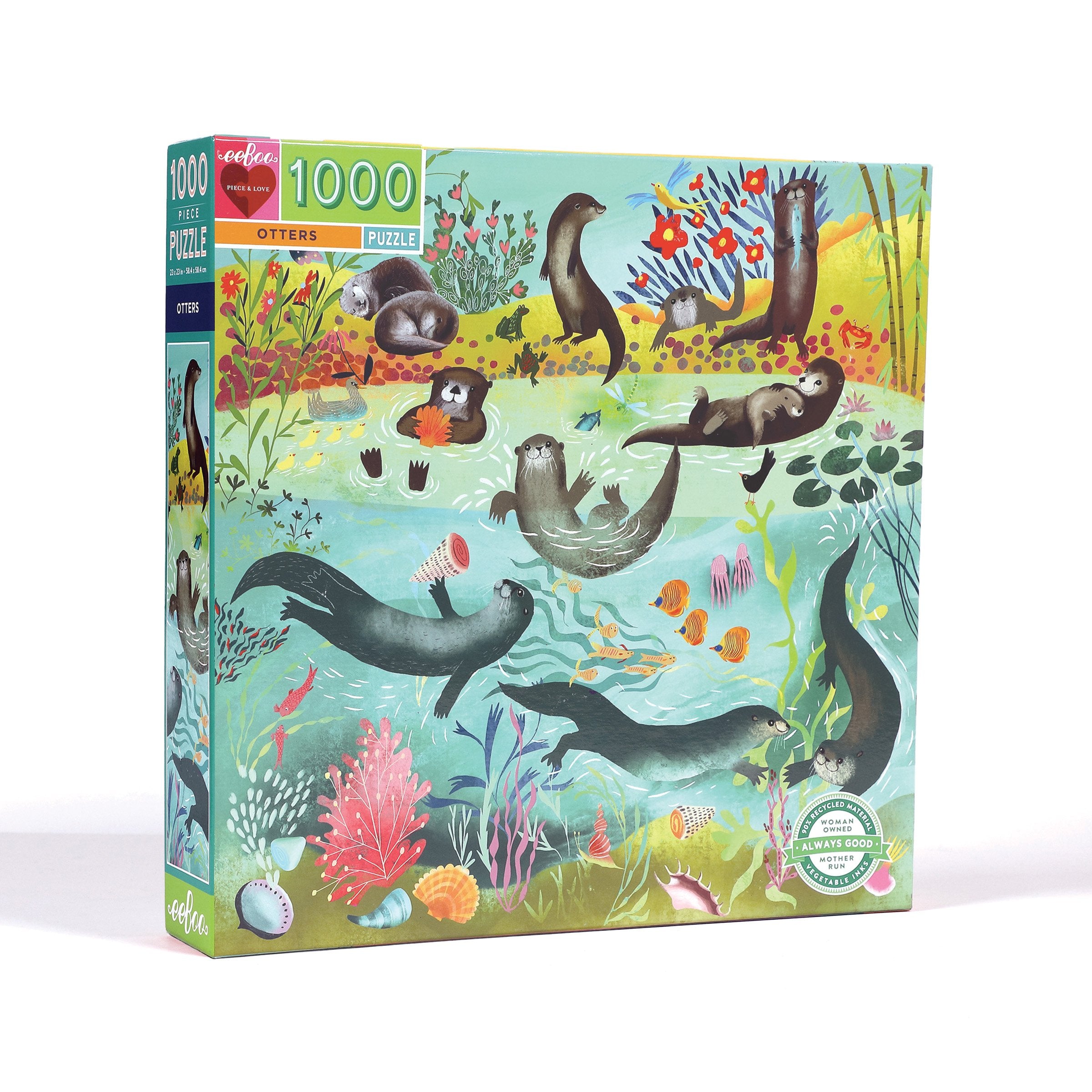 Otters 1000pc Puzzle by eeBoo