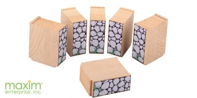 Pack of 6pc Support Blocks by Wooden Tracks
