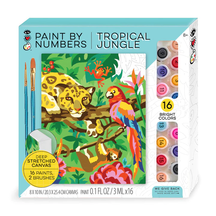 Paint By Numbers Tropical Jungle-by-Bright Stripes