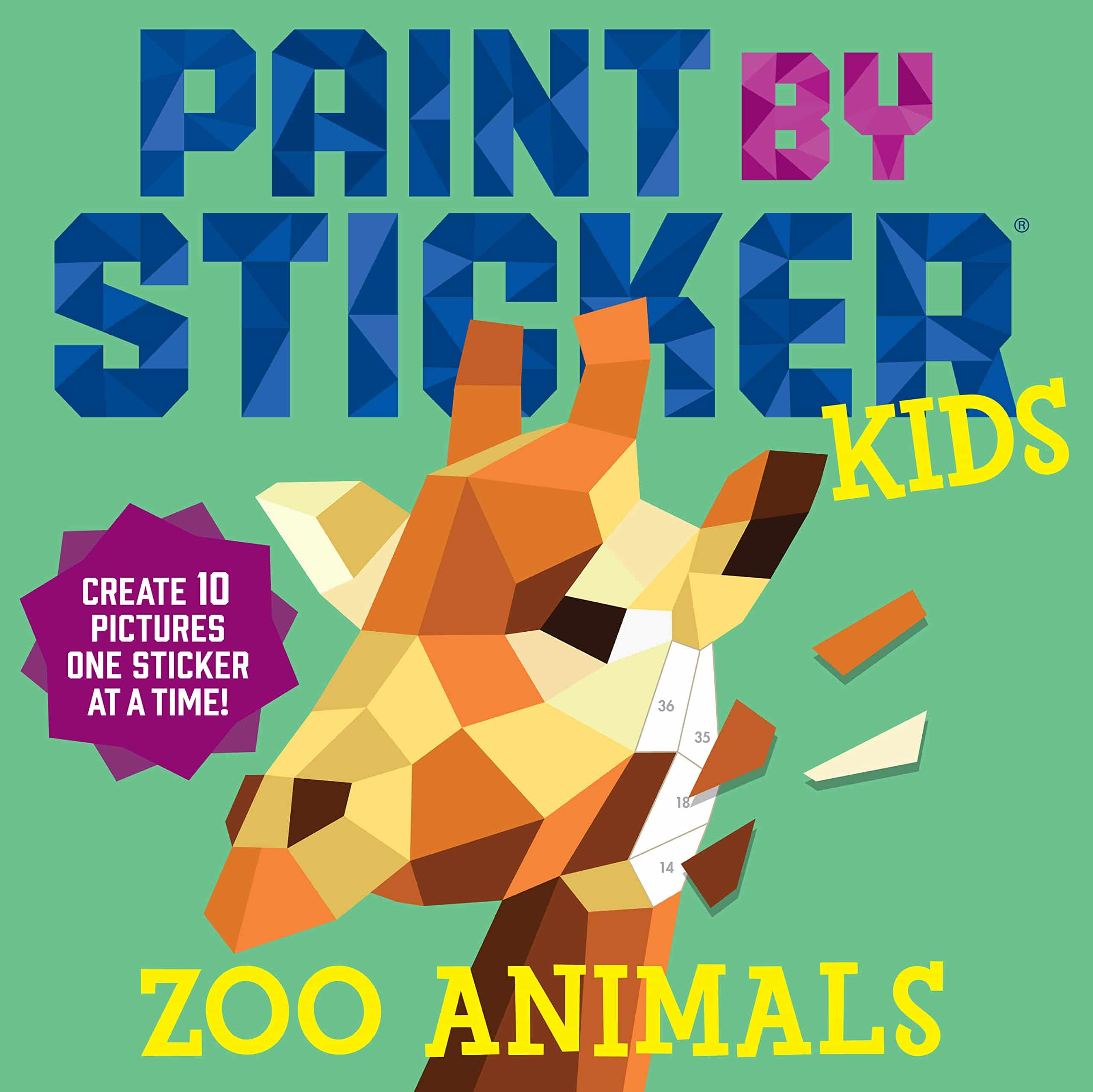 Paint by Sticker Kids Zoo Animals by Workman