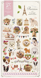 Parisian Dog Stickers-by-BC USA