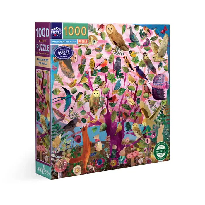 Parliament of Owls 1000pc Puzzle-by-eeBoo
