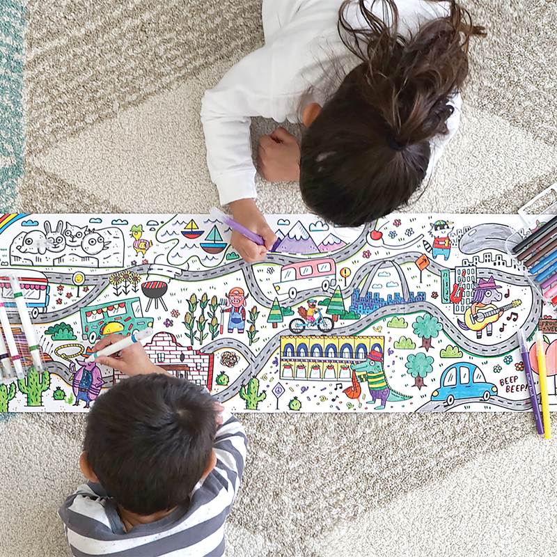 Picturesque Panorama Coloring Book USA Road Trippin by Ooly 3