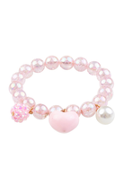 Pink Heart Bobble Bracelet by Great Pretenders