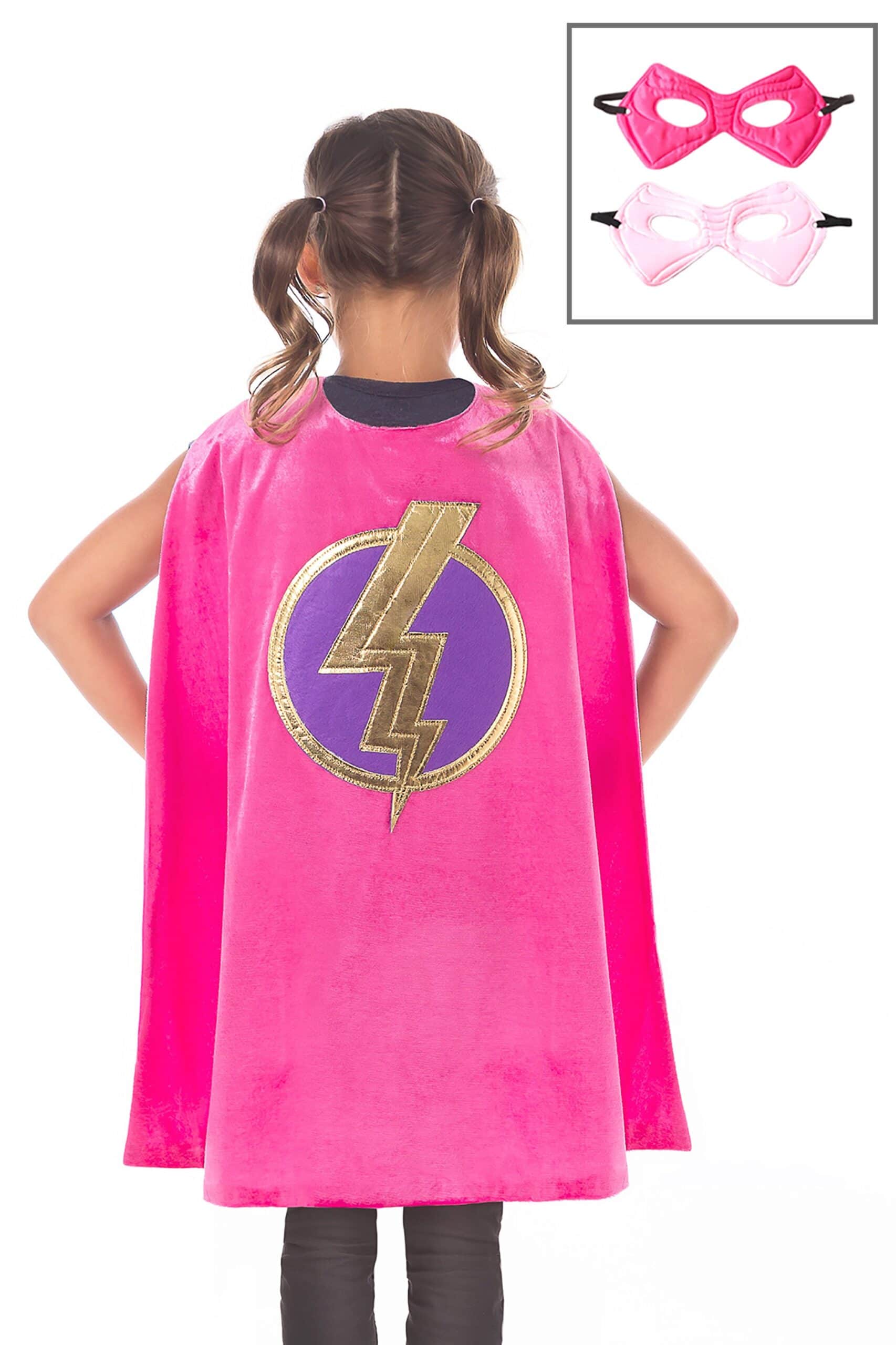 Pink Hero Cape and Mask Set by Little Adventures scaled
