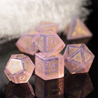 Pink Opalite Stone RPG Dice Set by Foam Brain Games 2