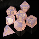 Pink Opalite Stone RPG Dice Set by Foam Brain Games 5