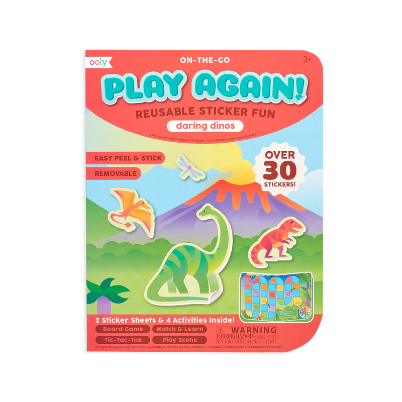 Play Again Daring Dinos Reusable Sticker Fun by Ooly