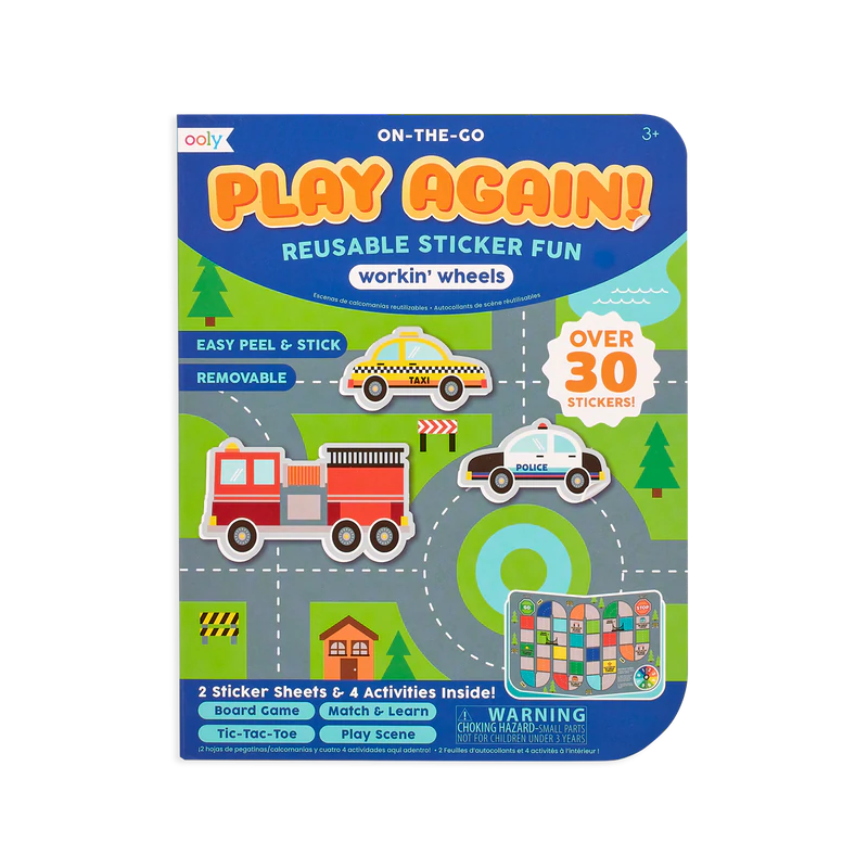 Play Again Working Wheels Reusable Sticker Fun by Ooly