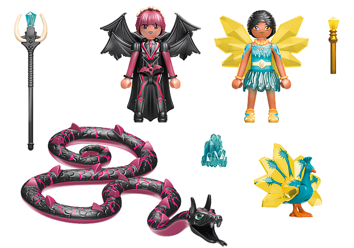Playmobil Crystal Fairy And Bat Fairy with Soul Animal by Playmobil 1