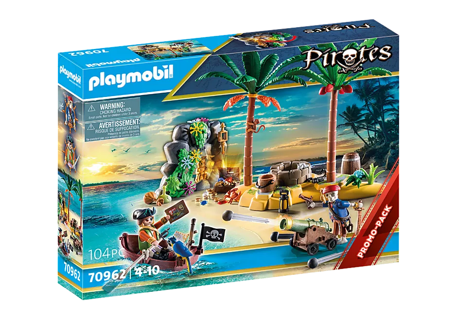 Playmobil Pirate Treasure Island with Rowboat-by-Playmobil