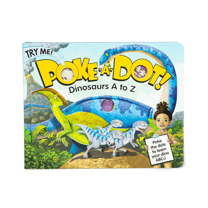 Poke-a-Dot: Dinosaurs A to Z Board Book-by-Melissa & Doug