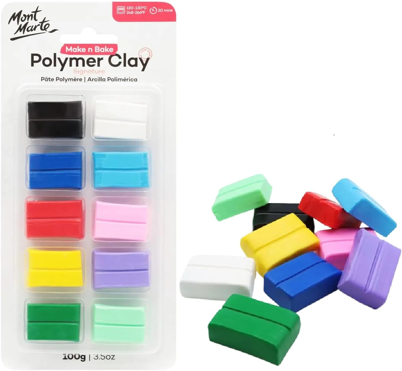 Polymer Clay 10pc Set-by-Mont Marte