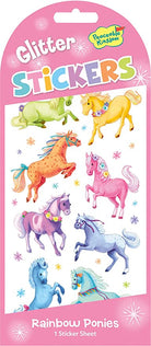 Ponies Glitter Rainbow Sticker by Peaceable Kingdom