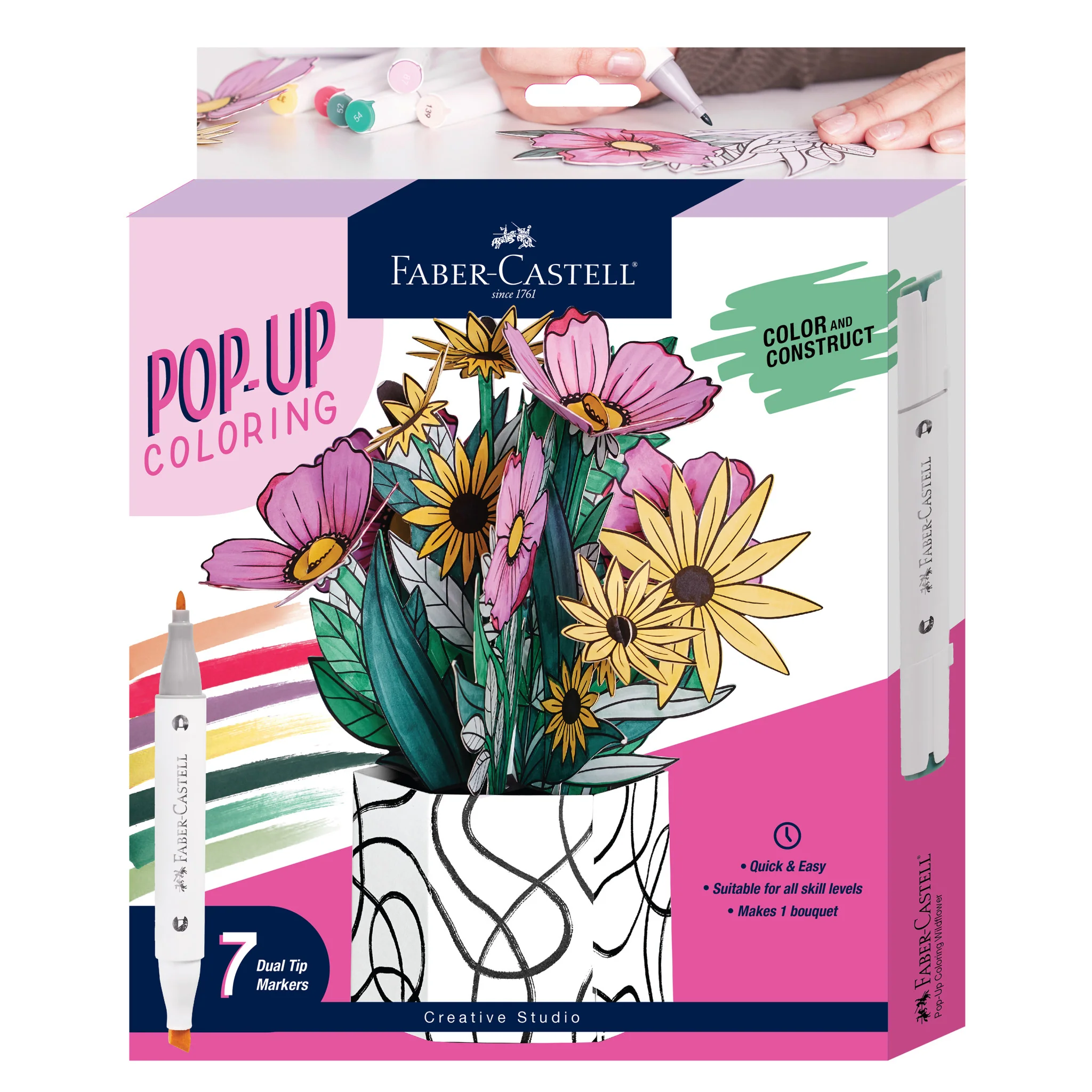 Pop Up Coloring Bouquet - Wildflower Bunch-by-Faber-Castell