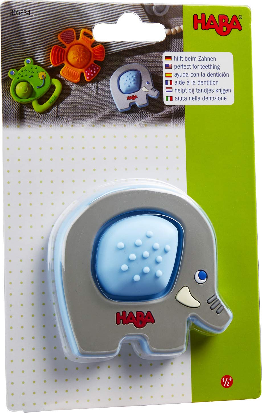 Popping Elephant Silicone Teething Clutching Toy by Haba 3
