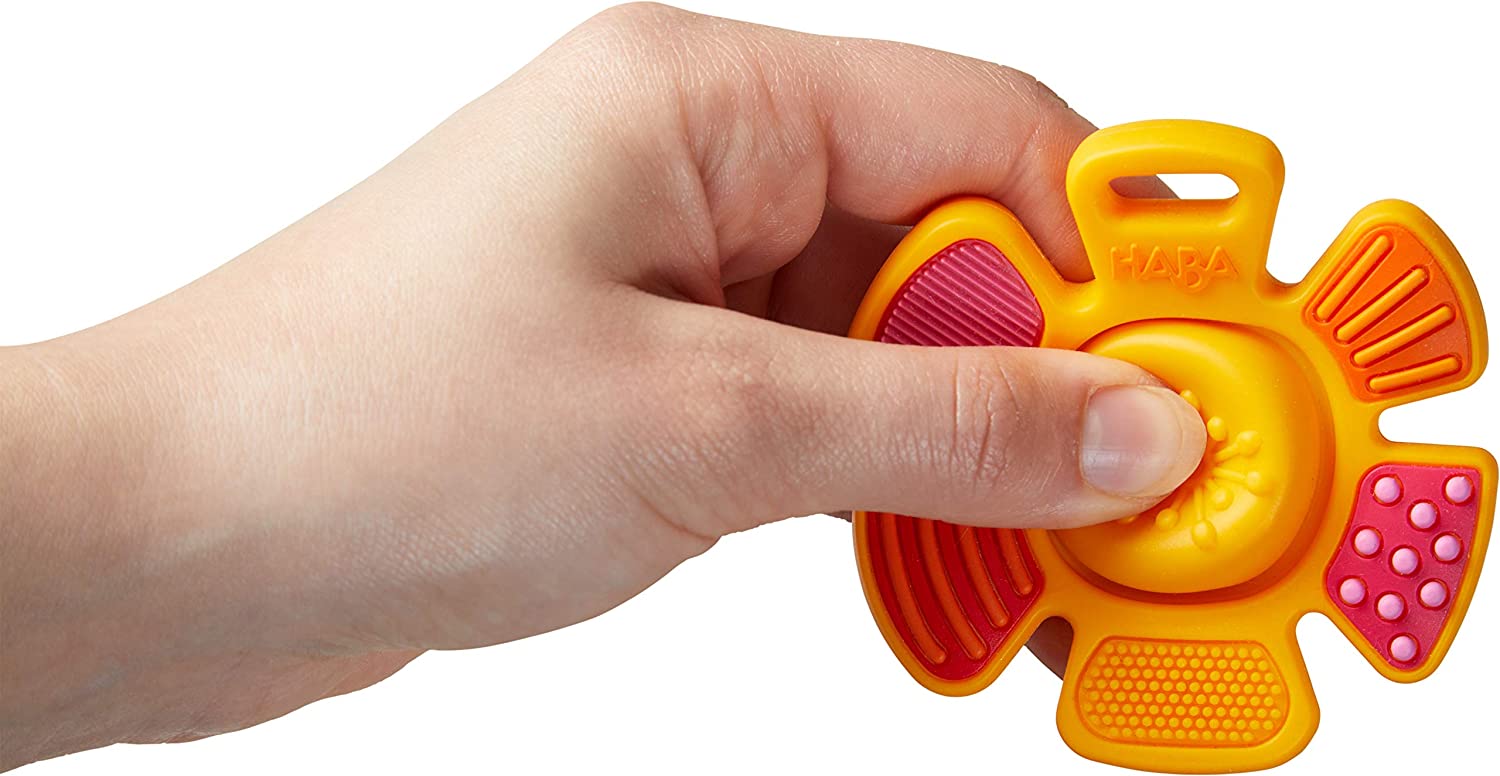 Popping Flower Silicone Clutching Teething Toy by Haba 1