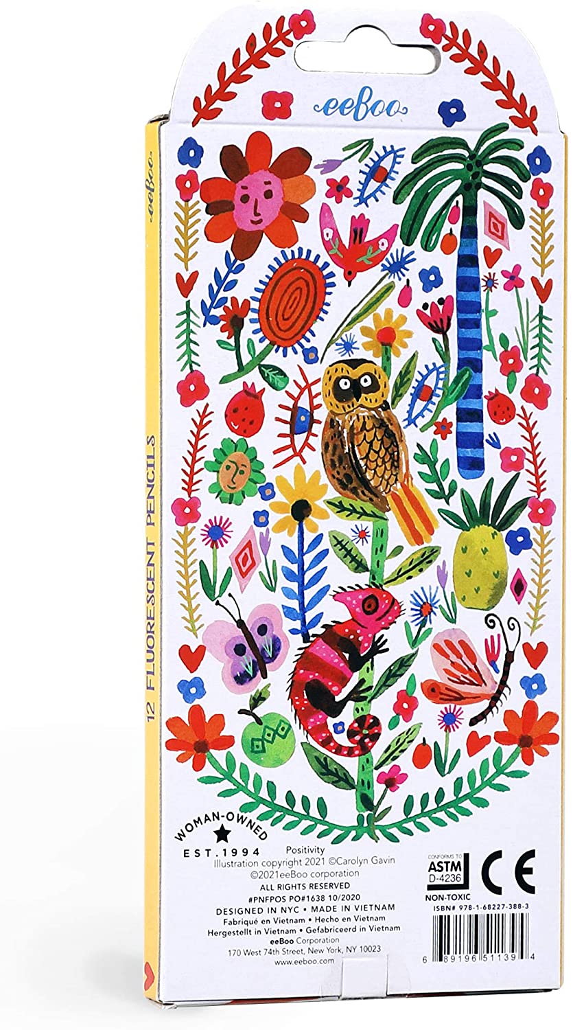 Positivity Fluorescent Colored Pencils by eeBoo 1