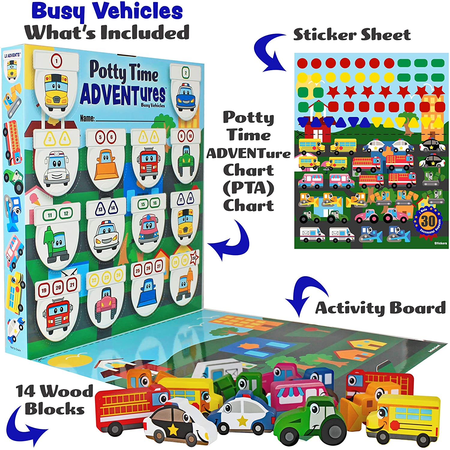 Potty Time Adventure Training Game Busy Vehicles by Lil Advents 1
