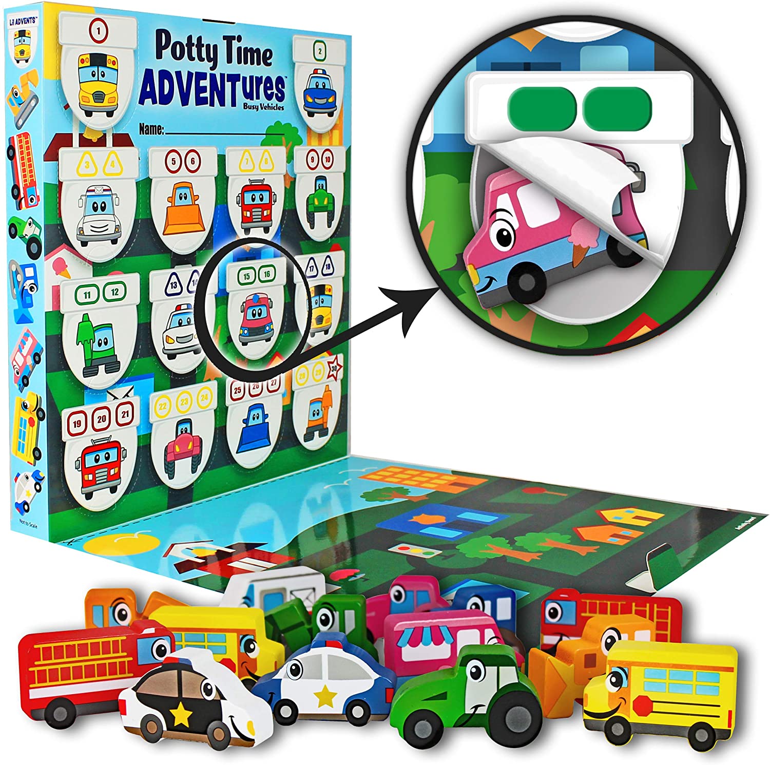 Potty Time Adventure Training Game Busy Vehicles by Lil Advents