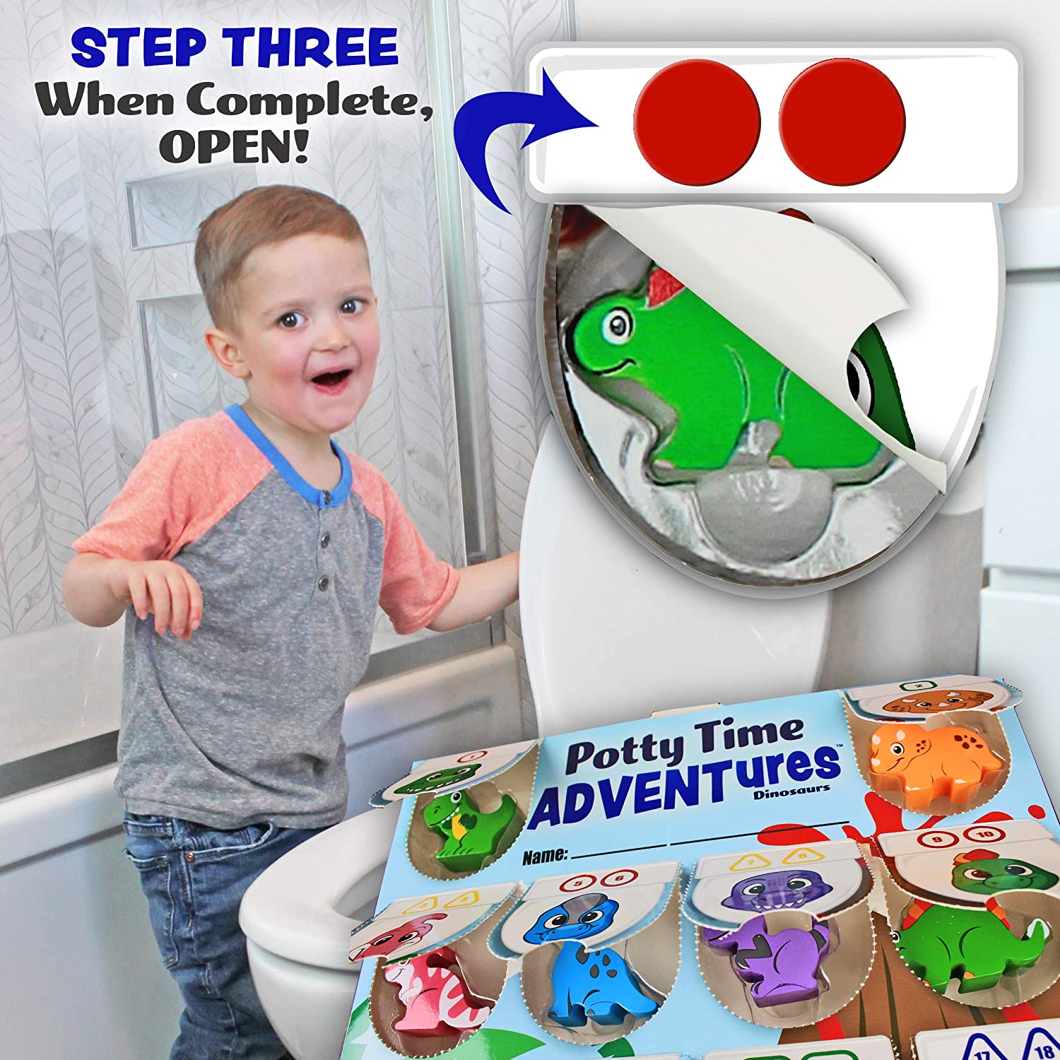 Potty Time Adventure Training Game Dinosaurs by Lil Advents 2