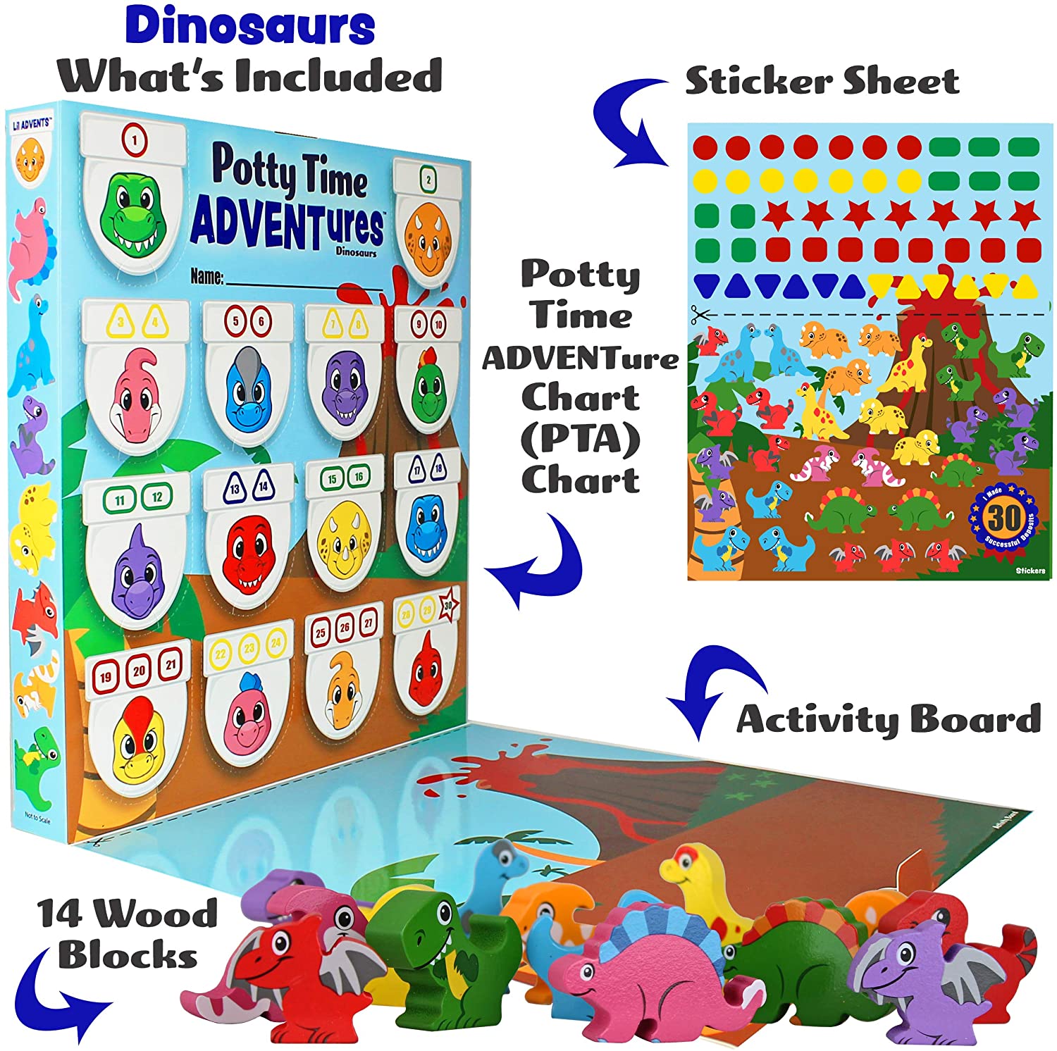 Potty Time Adventure Training Game Dinosaurs by Lil Advents