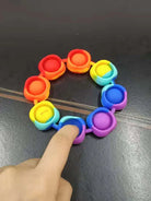 Press It Pop It Rainbow Bracelet Bangle by Jeannies Enterprises