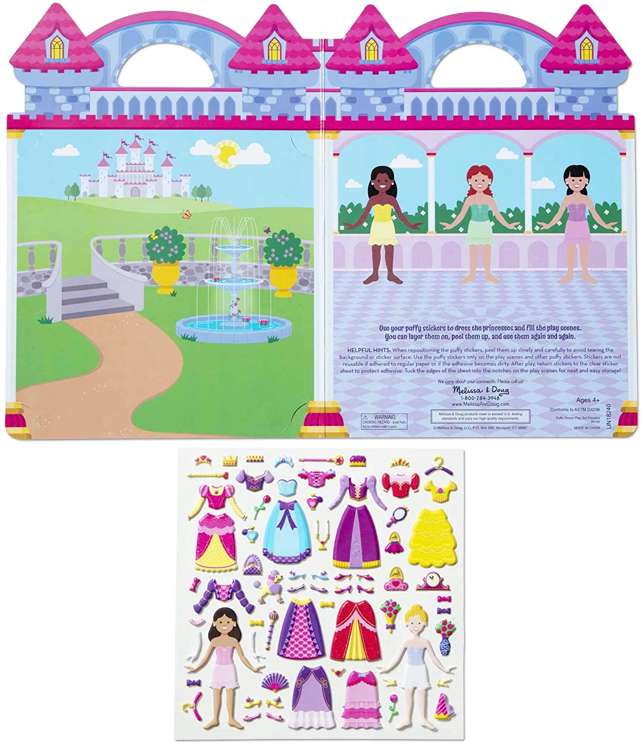 Puffy Stickers Play Set Princess by Melissa Doug 3