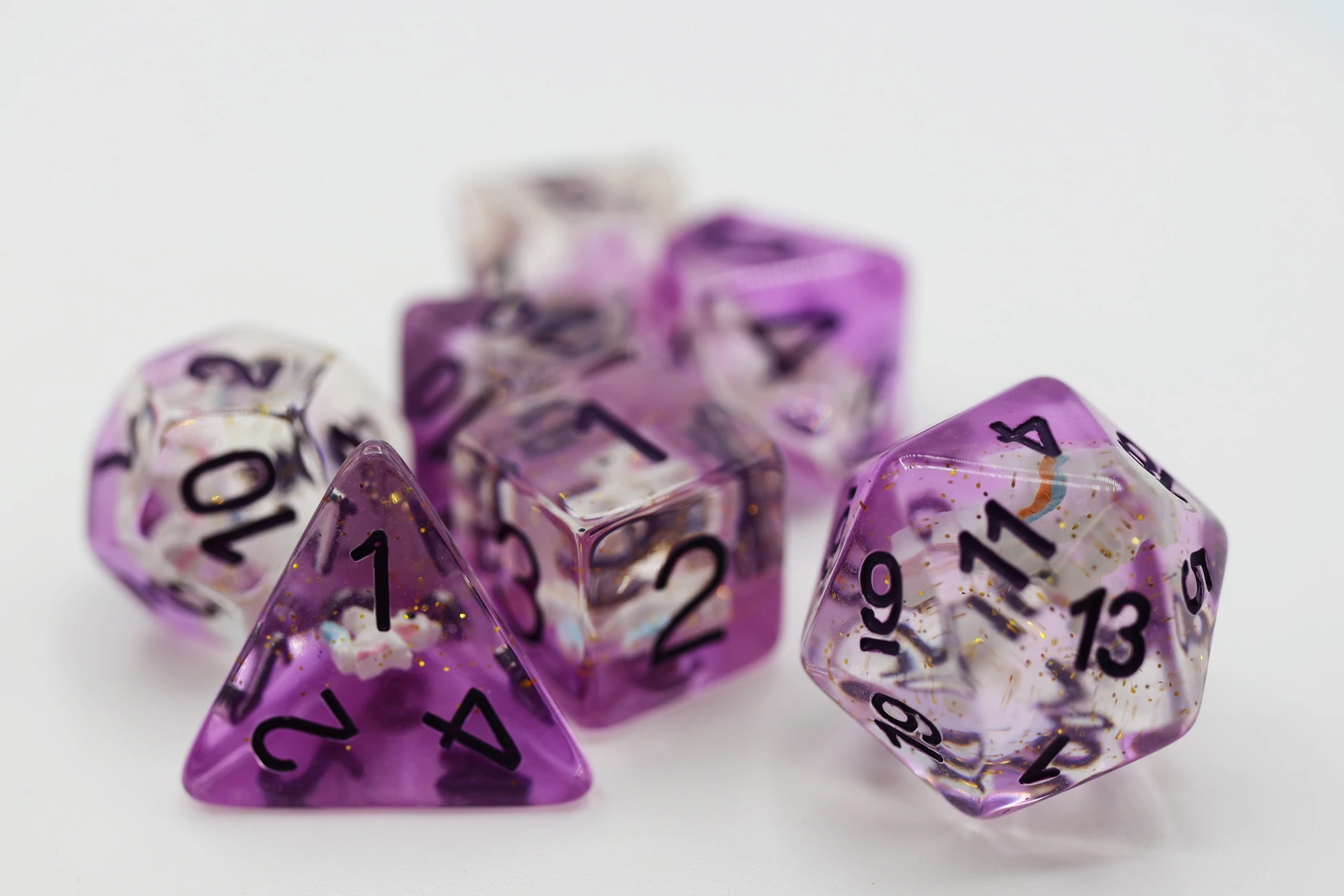 Purple Unicorn RPG Dice Set by Foam Brain Games 3